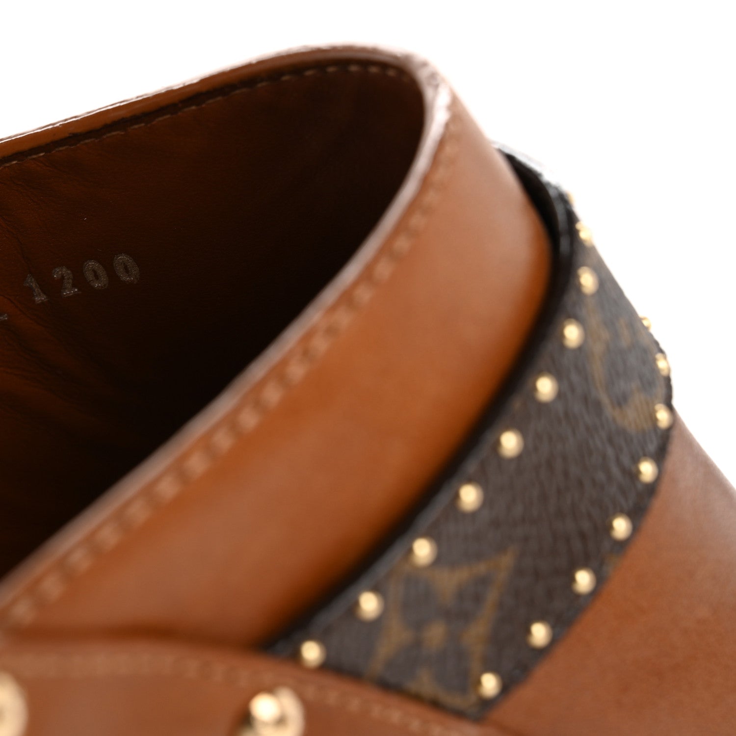Louis Vuitton Calfskin Patent Monogram Cottage Clog Mules 41 Brown 9 of 10