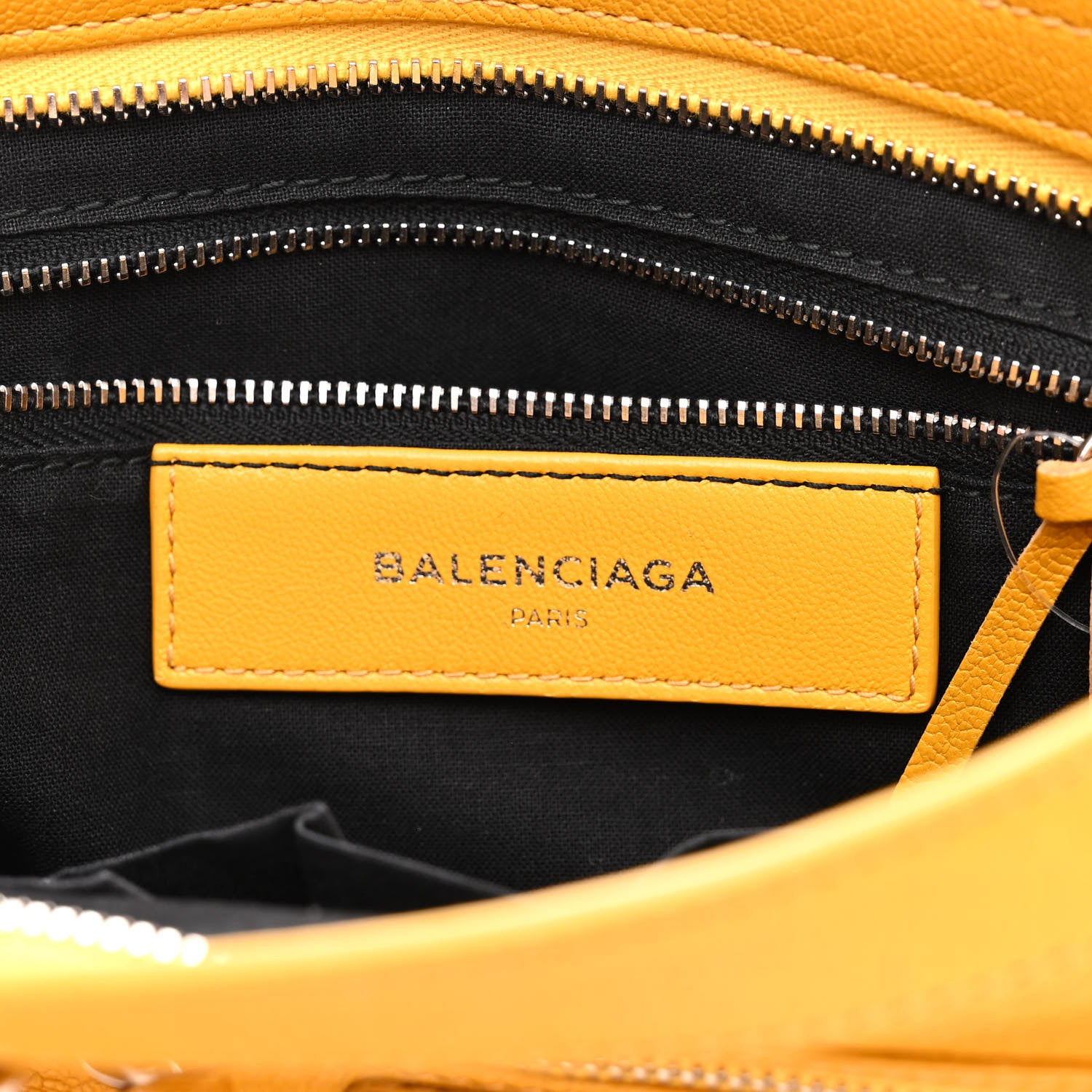 Balenciaga Chevre Silver Metallic Edge Hardware S City Jaune Epi 6 of 13