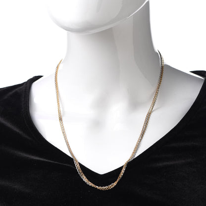 Cartier 18K Pink Yellow White Gold Three Chain Necklace 2 of 5