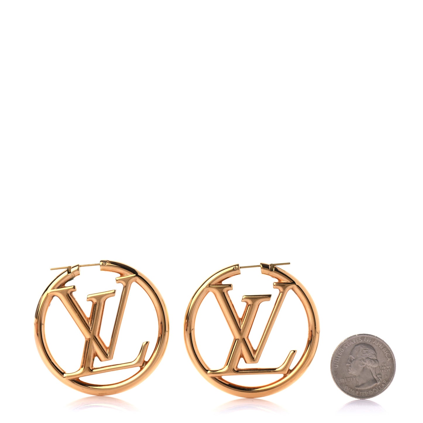 Metal Louise Hoop Earrings Gold