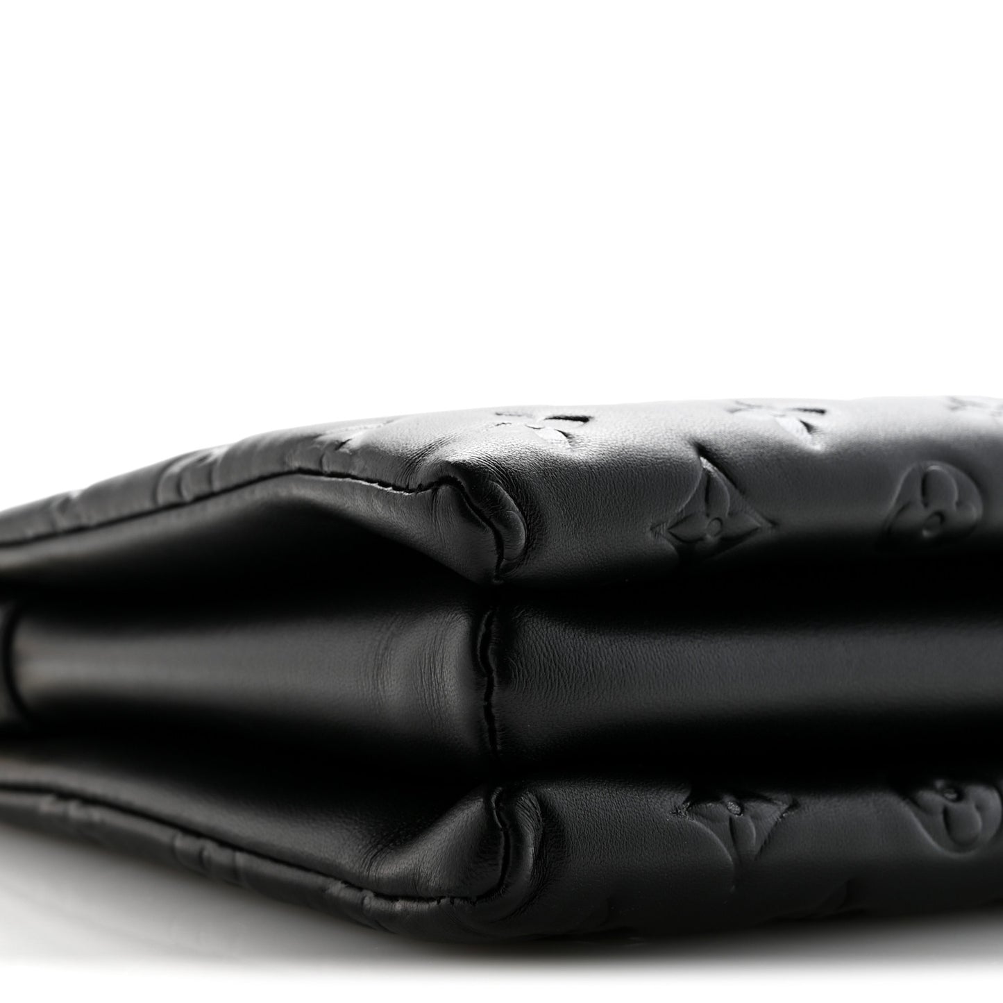Lambskin Embossed Monogram Coussin PM Black