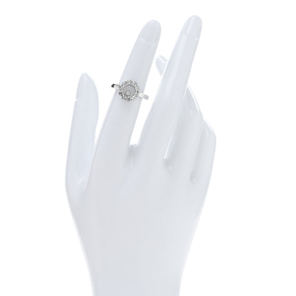 Chopard 18K White Gold Diamond Happy Diamond Round Pave Ring 48 4.5 2 of 4