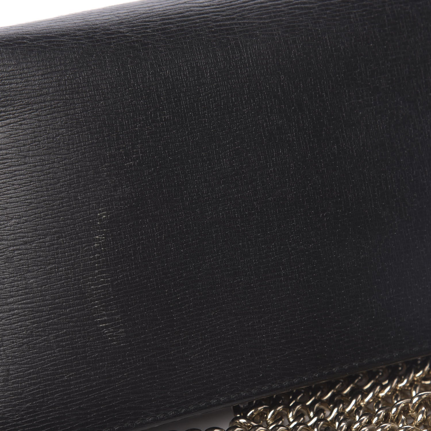 Gucci Textured Calfskin Medium Betty Chain Wallet Black 10 of 11