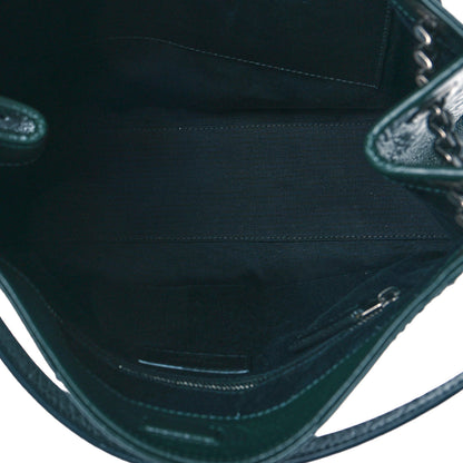 Saint Laurent Crinkled Calfskin Matelasse Monogram Medium Niki Shopper Tote New Vert 4 of 8