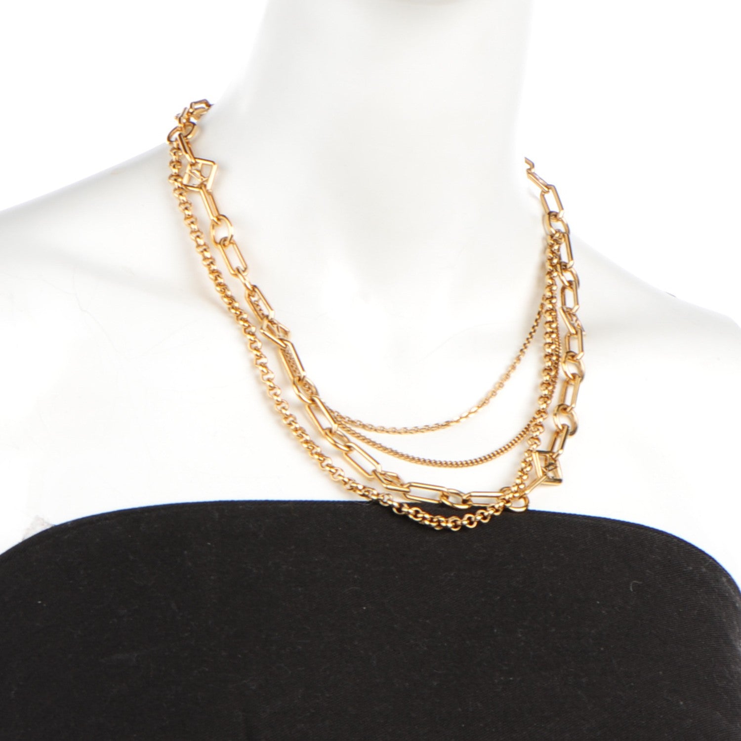 Louis Vuitton Collier Vegas Chain Necklace Gold 2 of 4