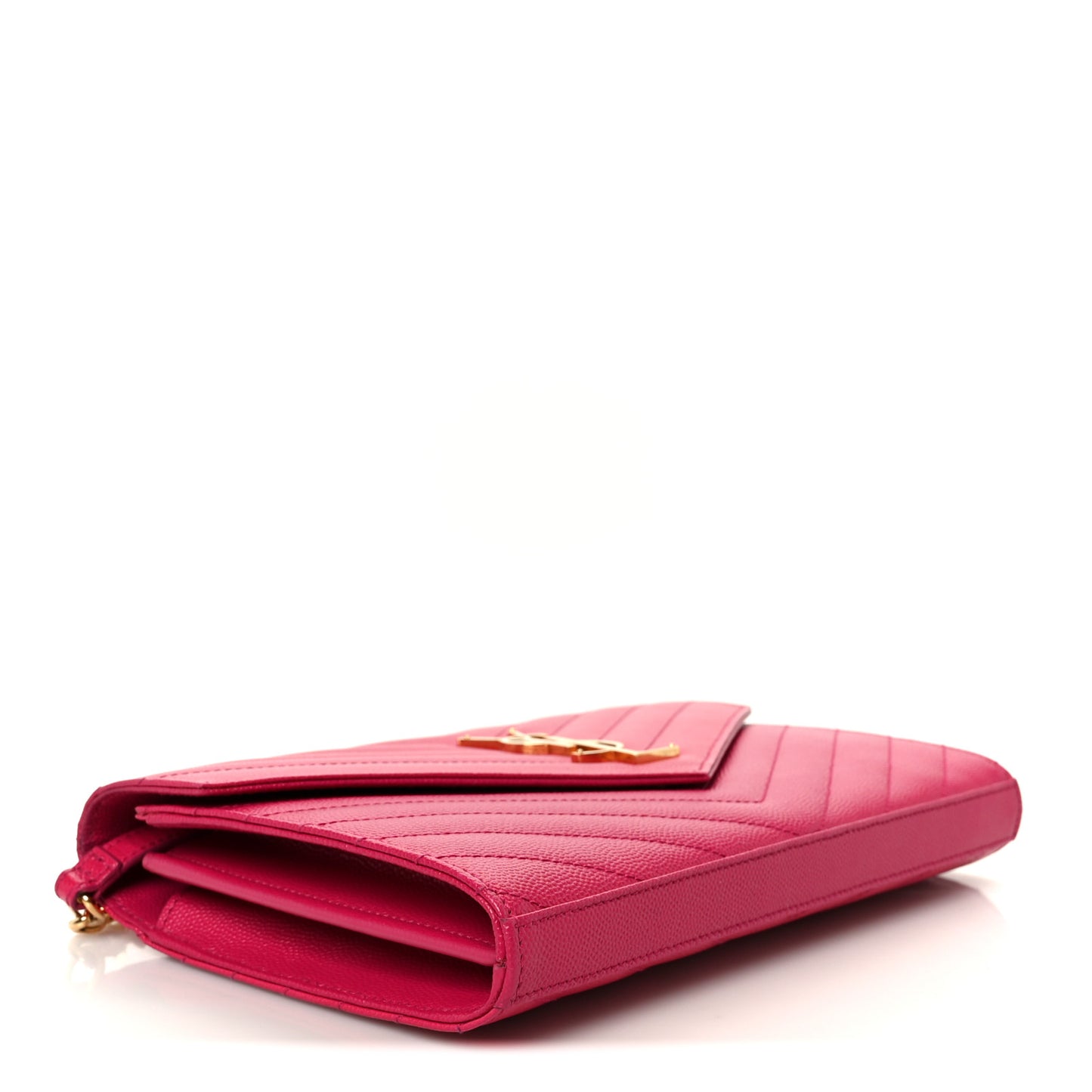 Grain De Poudre Matelasse Chevron Monogram Chain Wallet Bubblegum