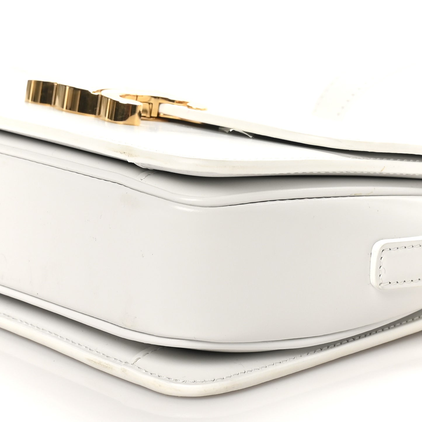 Shiny Calfskin Teen Triomphe Arctic White
