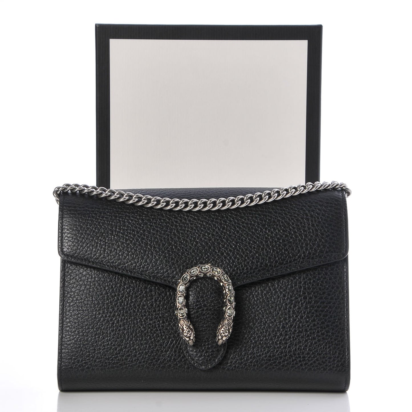 Calfskin Mini Dionysus Chain Wallet Black