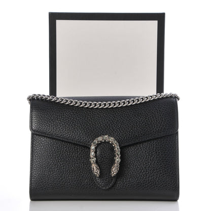 Gucci Calfskin Mini Dionysus Chain Wallet Black 8 of 8
