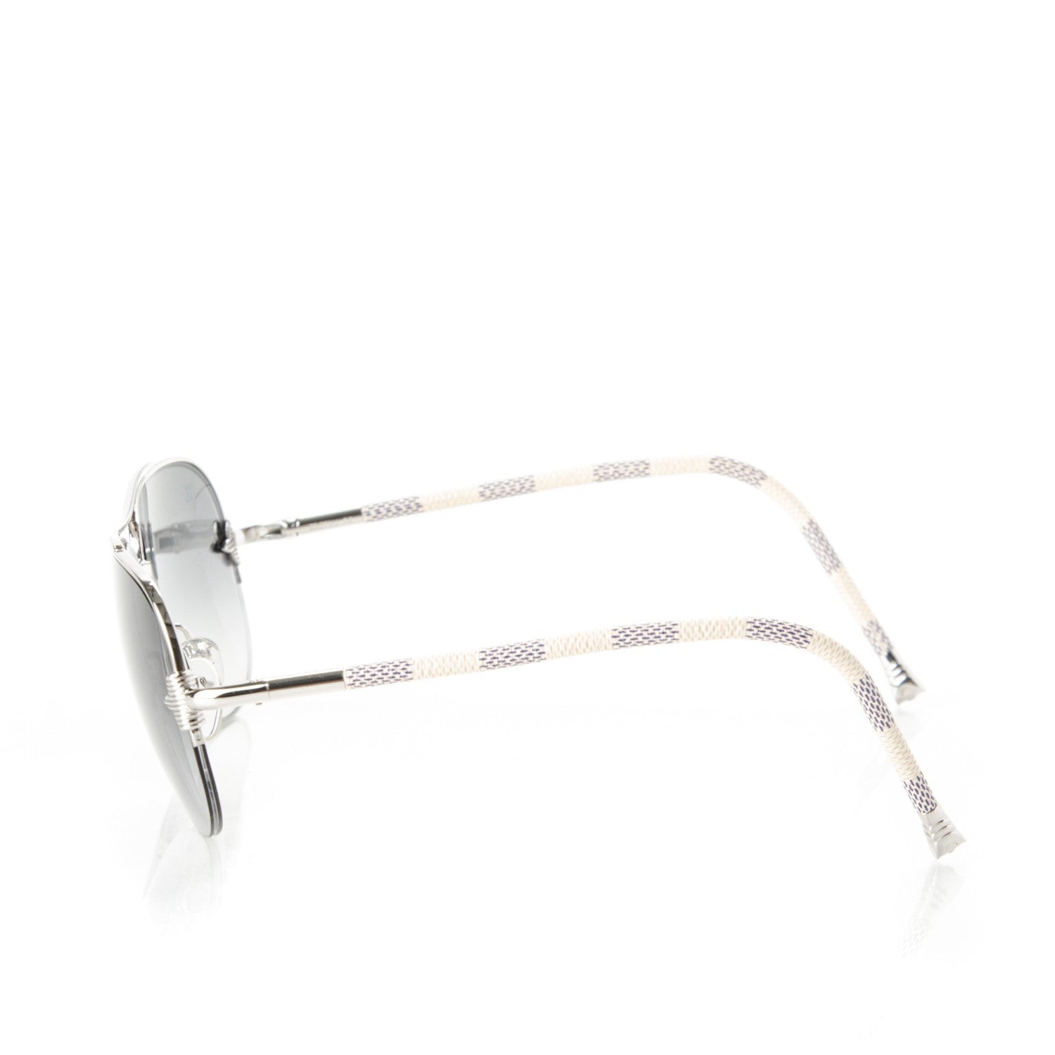 Louis Vuitton Damier Azur Petite Viola Pilote Aviator Sunglasses Z0570U 2 of 4