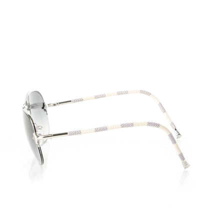 Louis Vuitton Damier Azur Petite Viola Pilote Aviator Sunglasses Z0570U 2 of 4