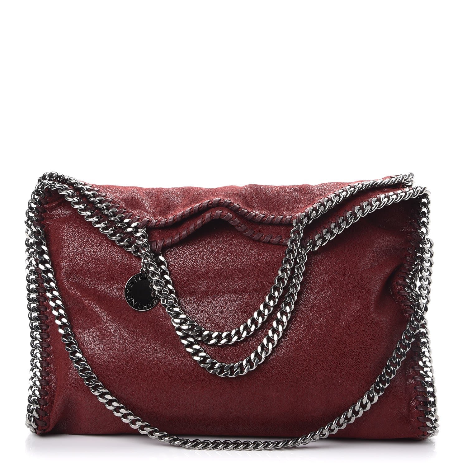 Stella McCartney Shaggy Deer Falabella Fold Over Tote Plum 1 of 8