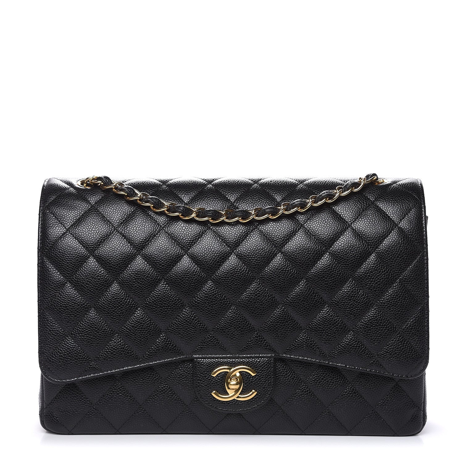Chanel Caviar Quilted Maxi Double Flap Black 1 of 15