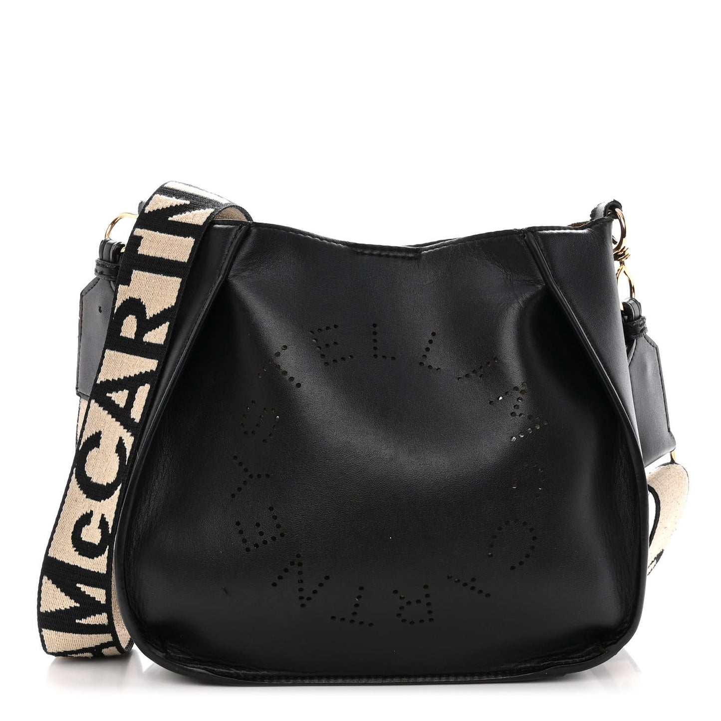 Eco Alter Nappa Perforated Logo Mini Crossbody Black