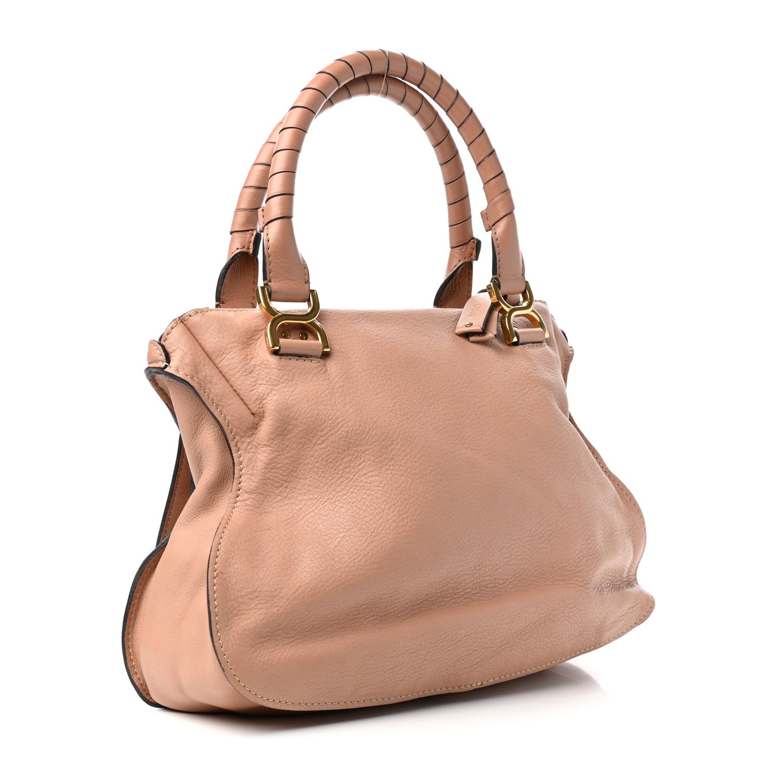 Chloe Calfskin Medium Marcie Satchel Peach Pink 3 of 9