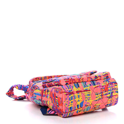 Chanel Foulard Fabric Quilted Printed Backpack Pink 3 of 5