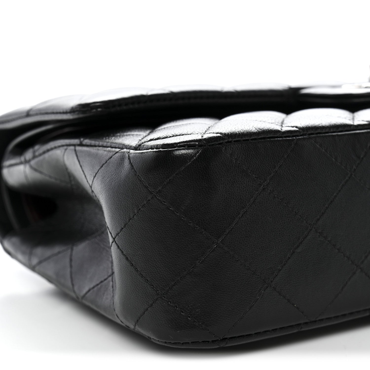 Chanel Lambskin Quilted Medium Double Flap Black 9 of 12