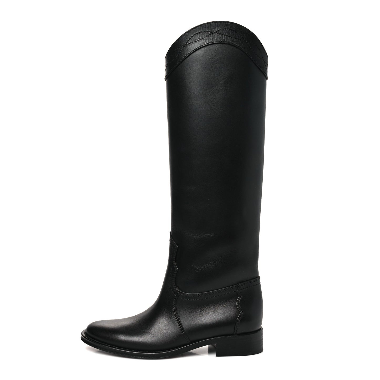 Calfskin Kate 30 Western Knee High Boots 37 Black