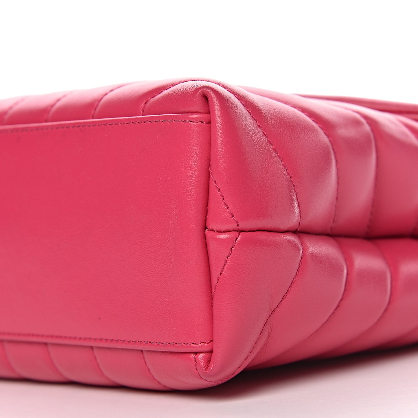 Calfskin Y Quilted Monogram Small Loulou Chain Satchel Fresh Fuchsia