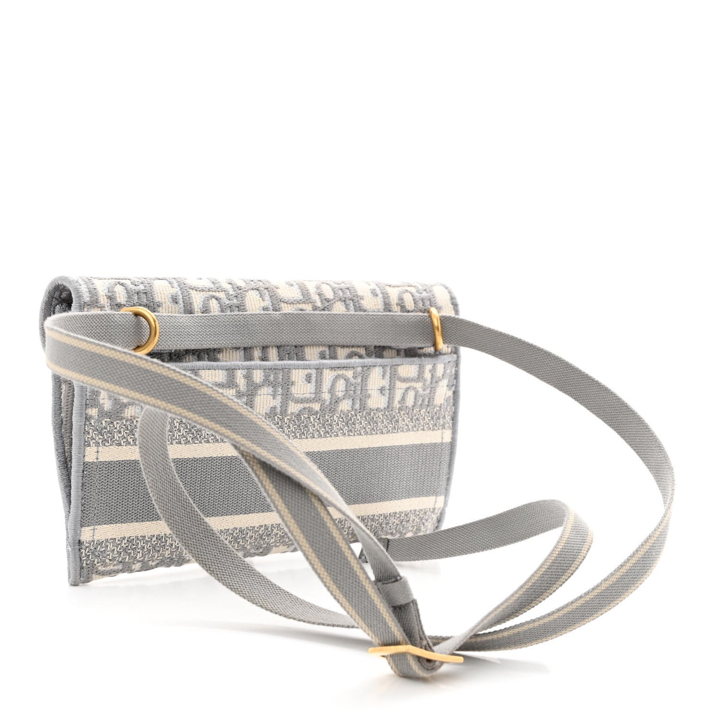 Oblique Slim Saddle Pouch Grey