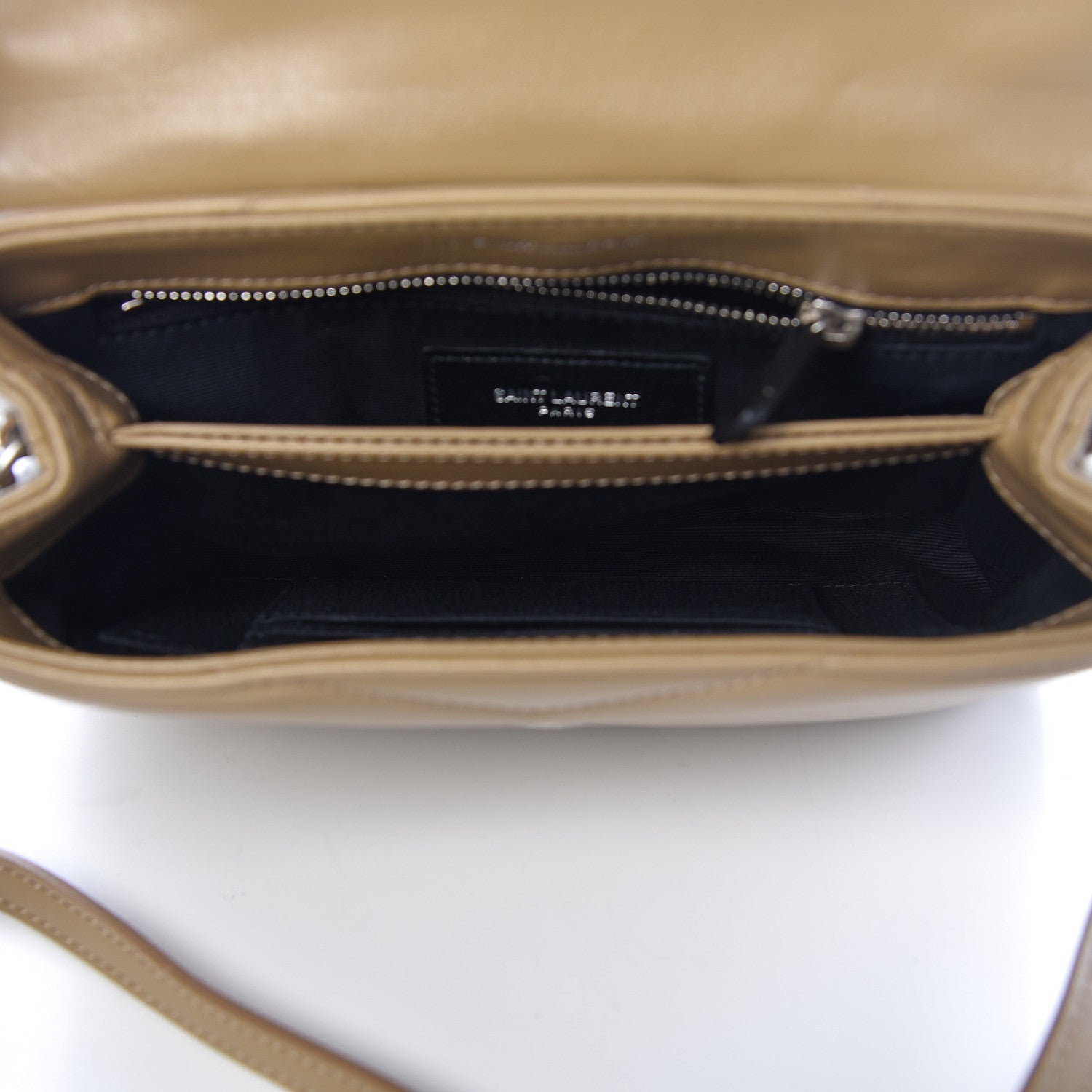 Saint Laurent Calfskin Y Quilted Monogram Toy Loulou Satchel Cork 5 of 11