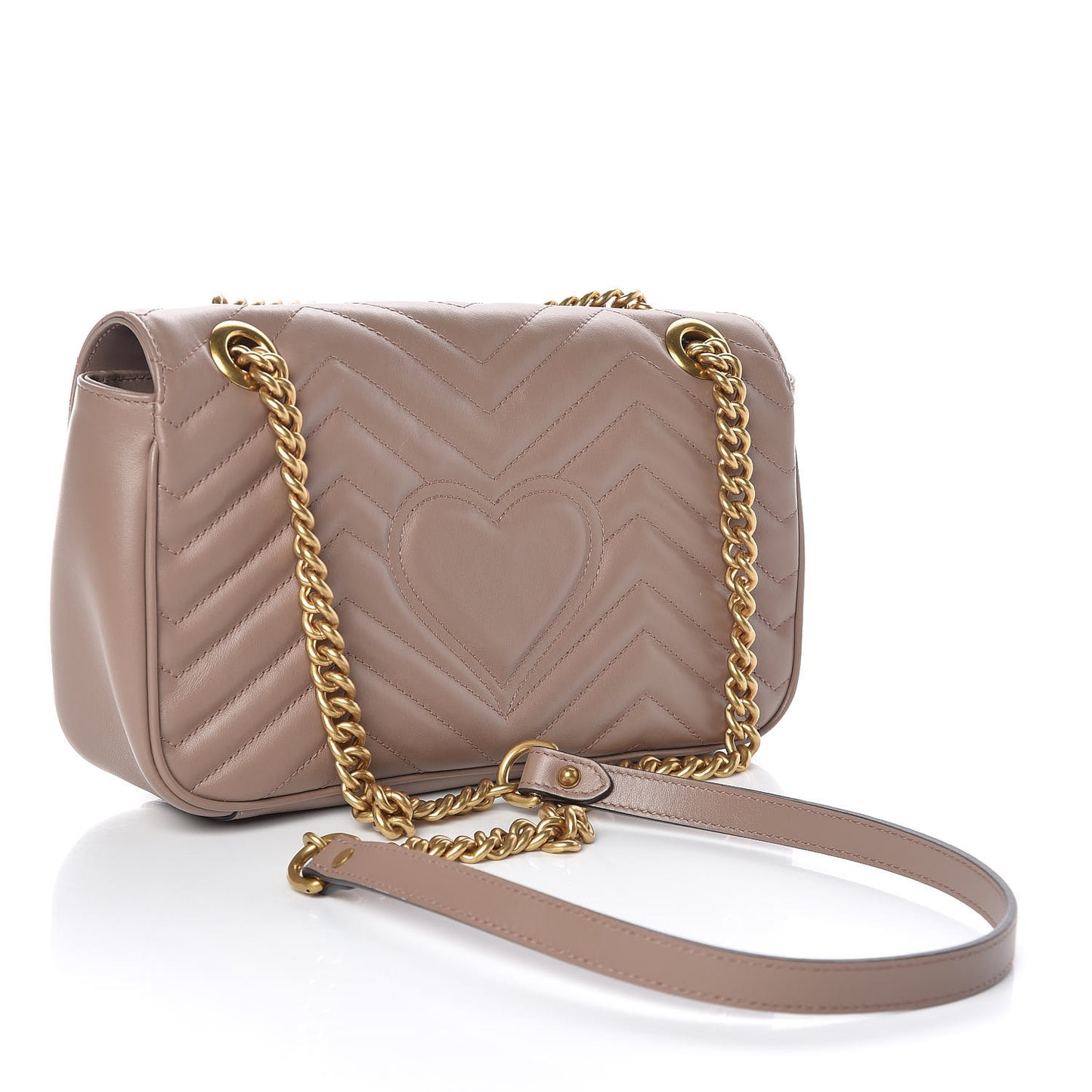 Calfskin Matelasse Small GG Marmont Shoulder Bag Porcelain Rose
