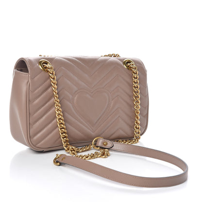 Gucci Calfskin Matelasse Small GG Marmont Shoulder Bag Porcelain Rose 3 of 9