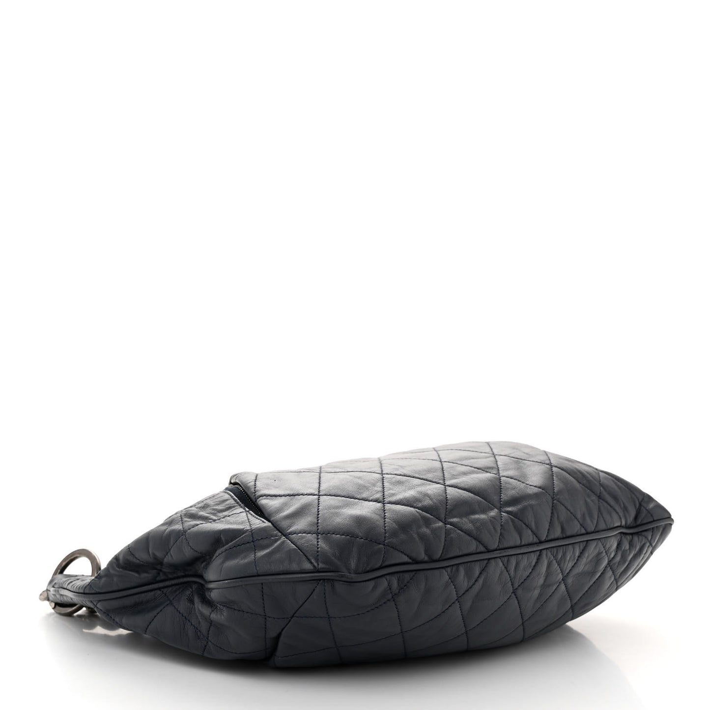 Calfskin Coco Pleats Hobo Dark Blue