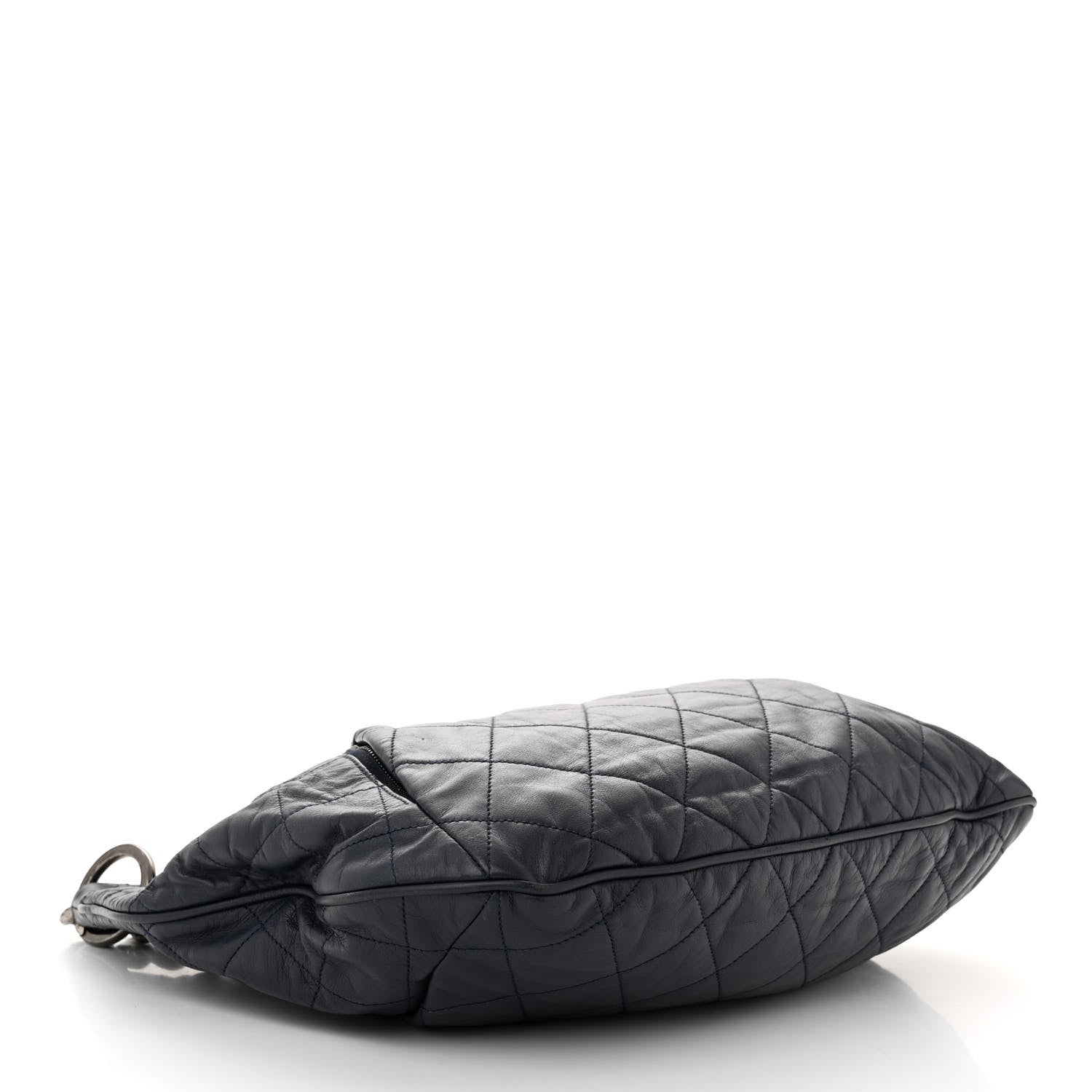 Chanel Calfskin Coco Pleats Hobo Dark Blue 4 of 12