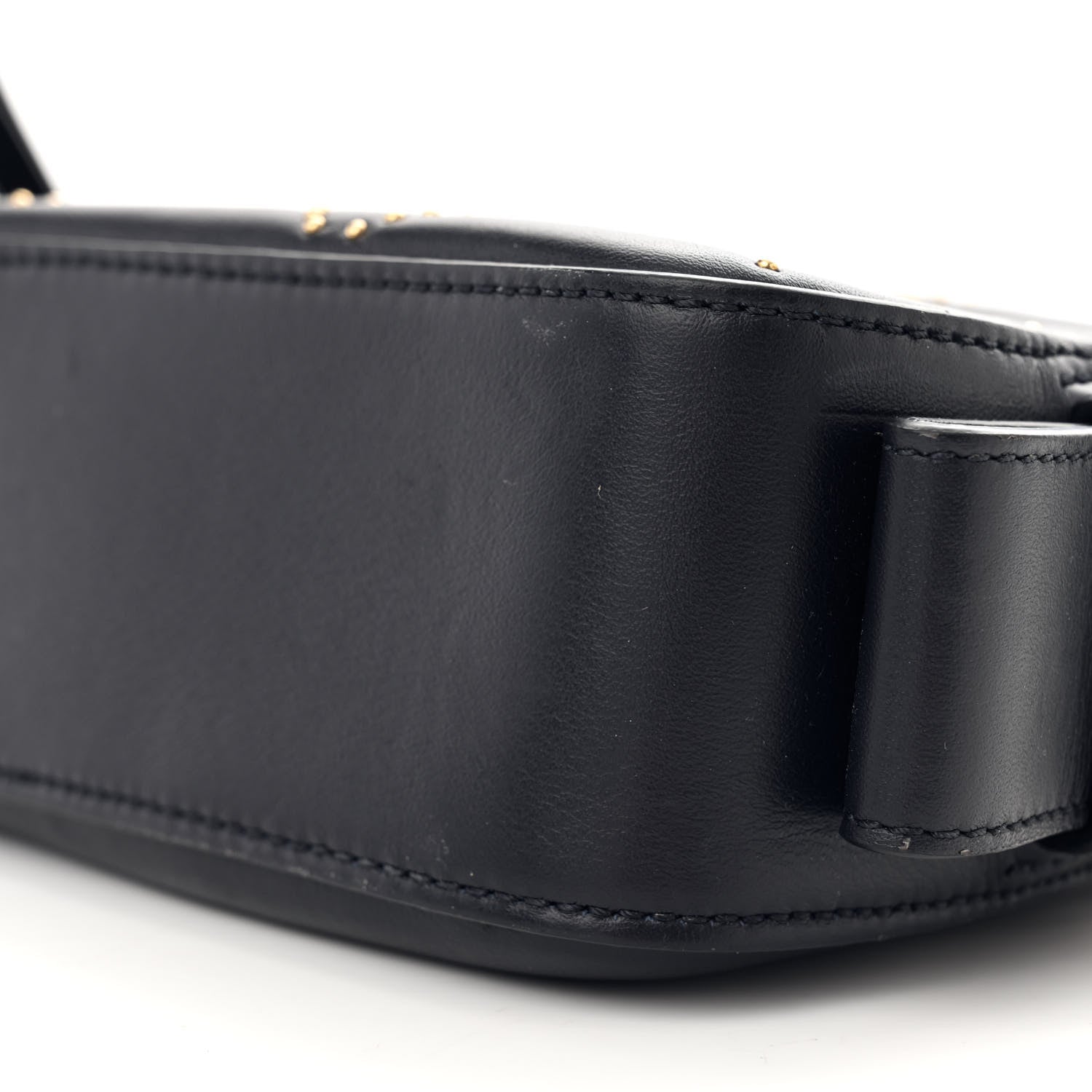Chloe Smooth Calfskin Little Horses Embroidered Shoulder Bag Black 9 of 10