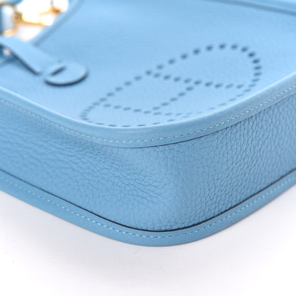 Hermes Taurillon Clemence Evelyne TPM Bleu Du Nord 5 of 12