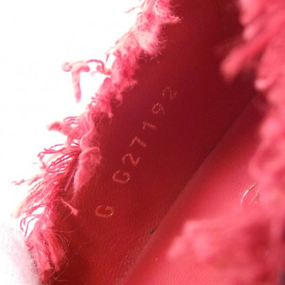 Chanel Tweed Bow Loafers Red 37.5 8 of 9