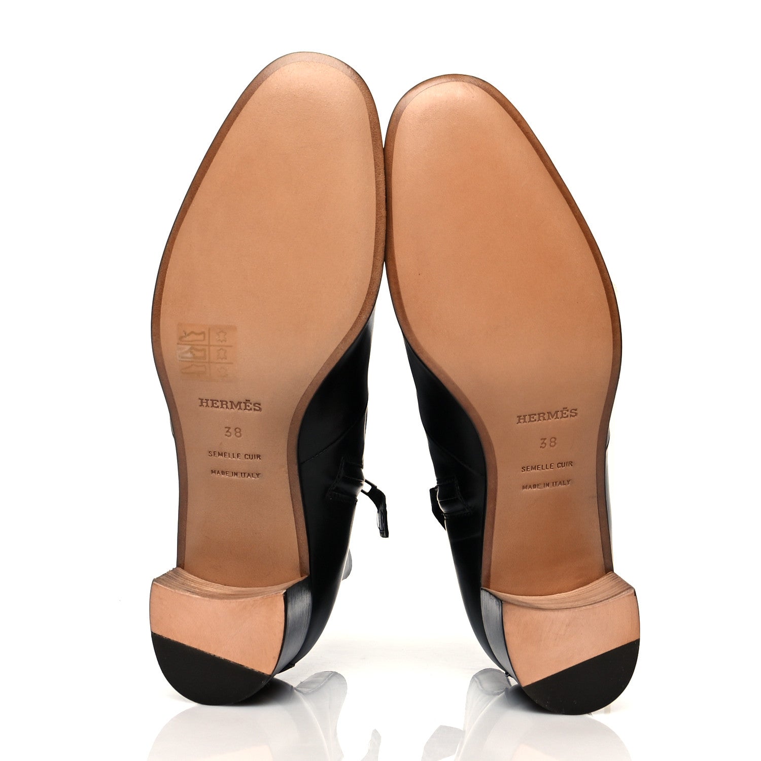 Hermes Calfskin Ankle Boots 38 Black 5 of 9