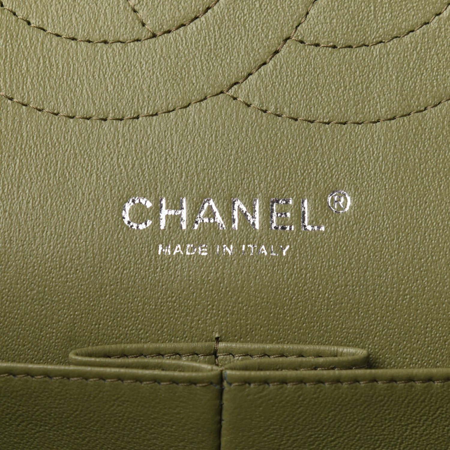 Chanel Striated Patent Quilted Jumbo Double Flap Green 9 of 11