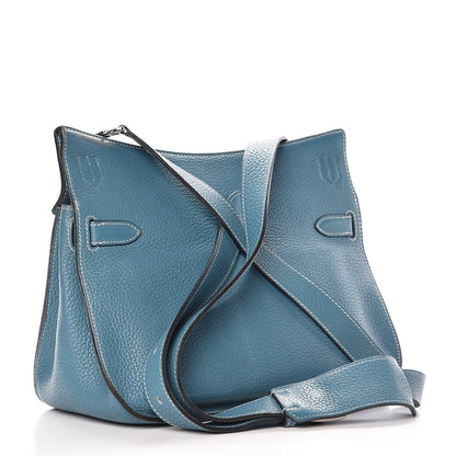 Hermes Taurillon Clemence Jypsiere 28 Blue Jean 3 of 20