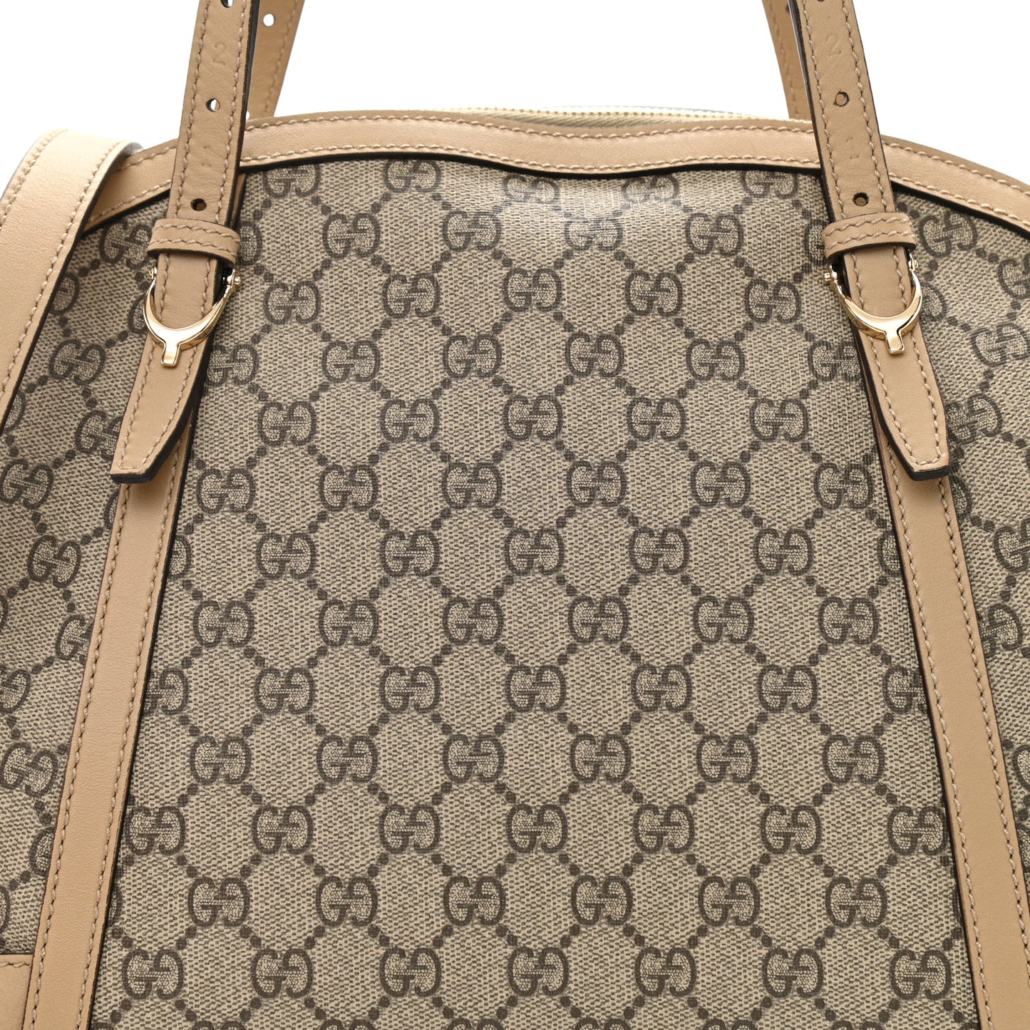GG Supreme Monogram Medium Nice Top Handle Dome Bag Beige