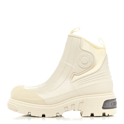 Christian Dior Neoprene Rubber Dior Genesis 30mm Ankle Boots 38 Off White 1 of 13