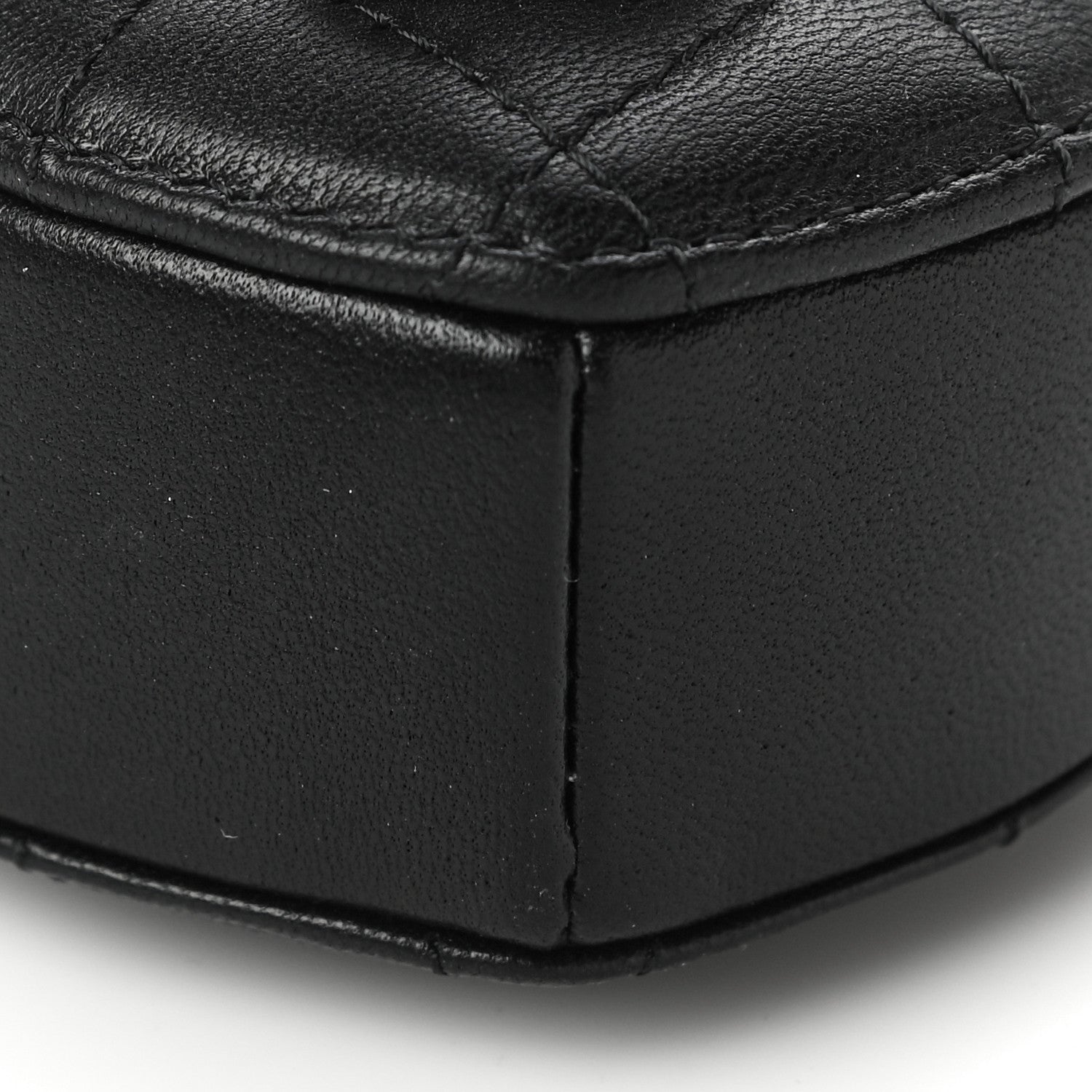 Chanel Lambskin Quilted CC In Love Heart Coin Purse With Chain Black 10 of 11