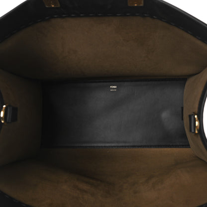 Fendi Vitello King Plexiglass Large Fendi Sunshine Shopper Tote Black 5 of 10
