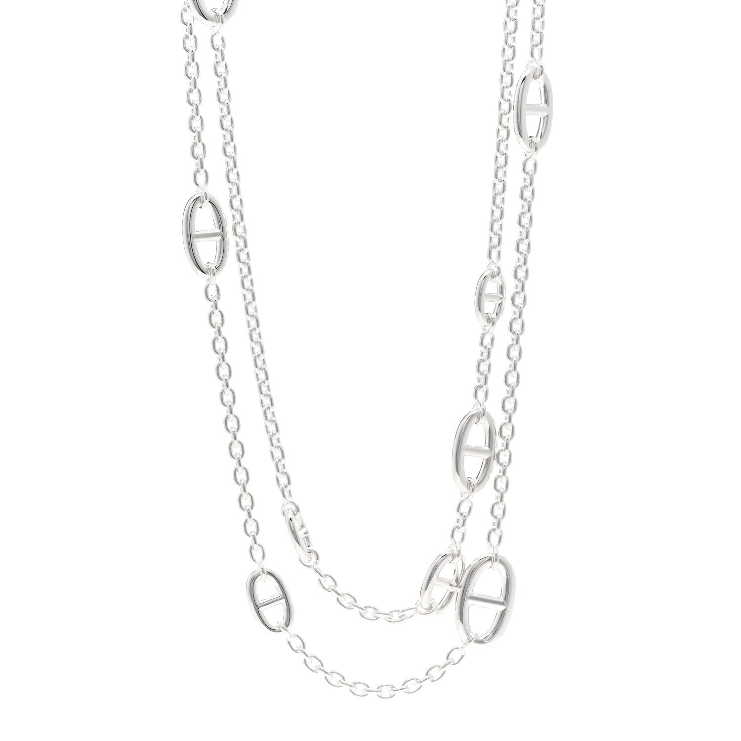Hermes Sterling Silver Farandole Necklace 160 1 of 5