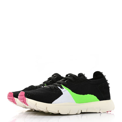 Valentino Garavani Fabric Knit Mens Rockstud Sound Low Sneakers 41 Black Multicolor 3 of 8