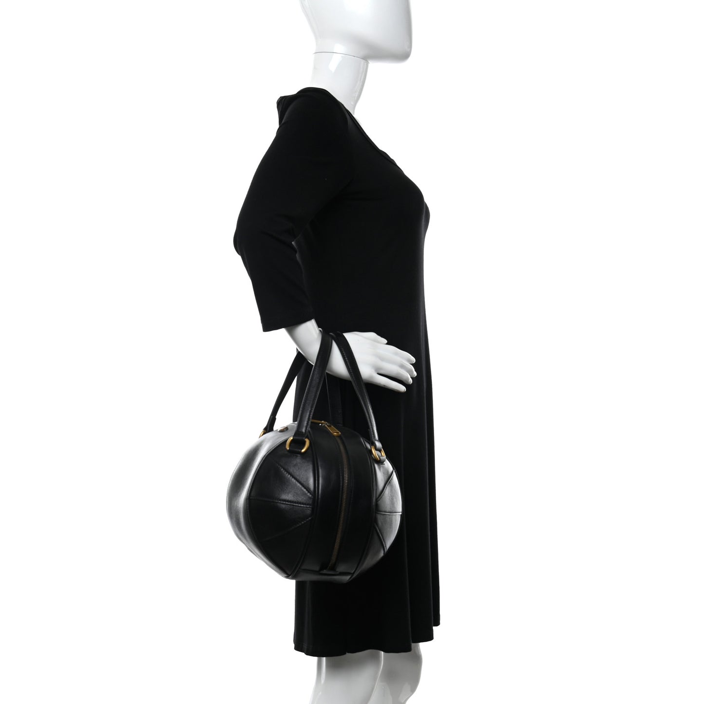 Piuma Lux Energy Mini Tifosa Basketball Shaped Shoulder Bag Black
