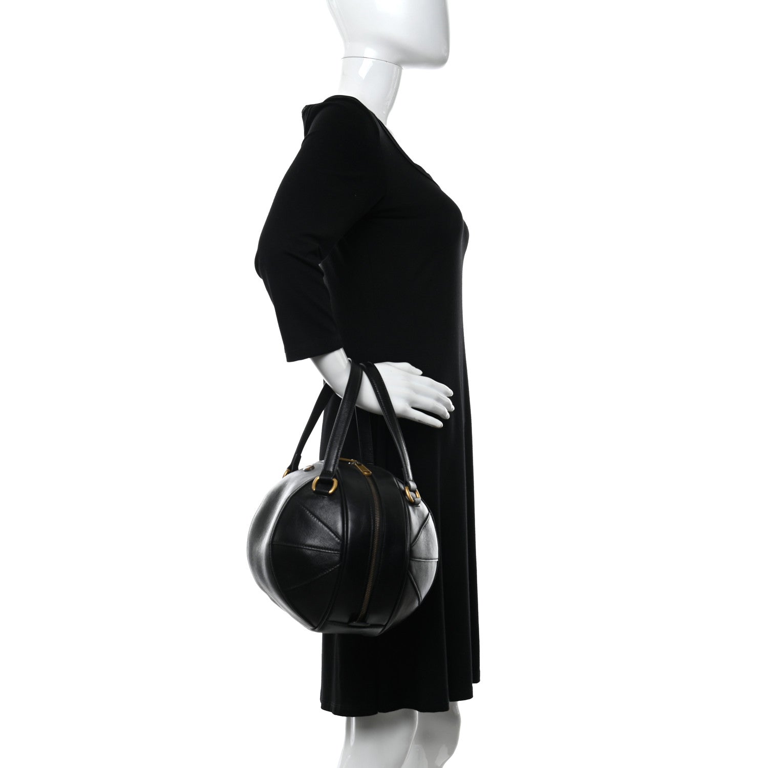 Gucci Piuma Lux Energy Mini Tifosa Basketball Shaped Shoulder Bag Black 2 of 9