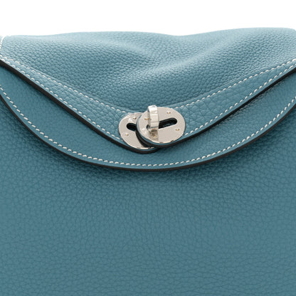 Hermes Taurillon Clemence Lindy 26 New Bleu Jean 8 of 11