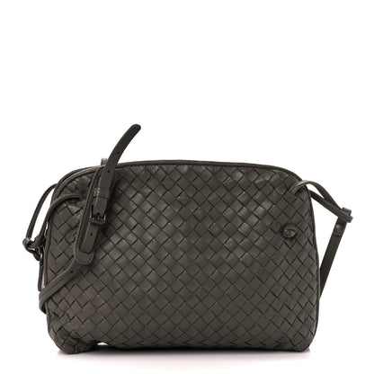 Bottega Veneta Nappa Intrecciato Nodini Crossbody Messenger Light Grey 1 of 11