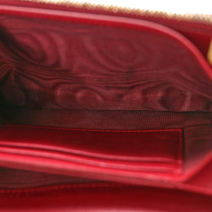 Christian Dior DIOR Lambskin Cannage Dioraddict Wristlet Clutch Red 6 of 10