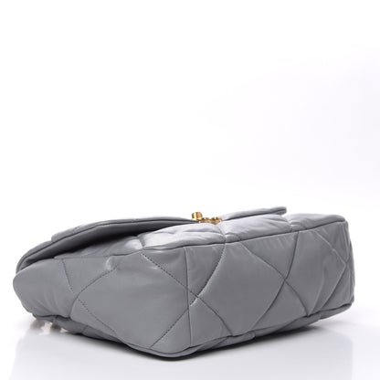 Chanel Lambskin Quilted Large 19 Flap Grey 4 of 10