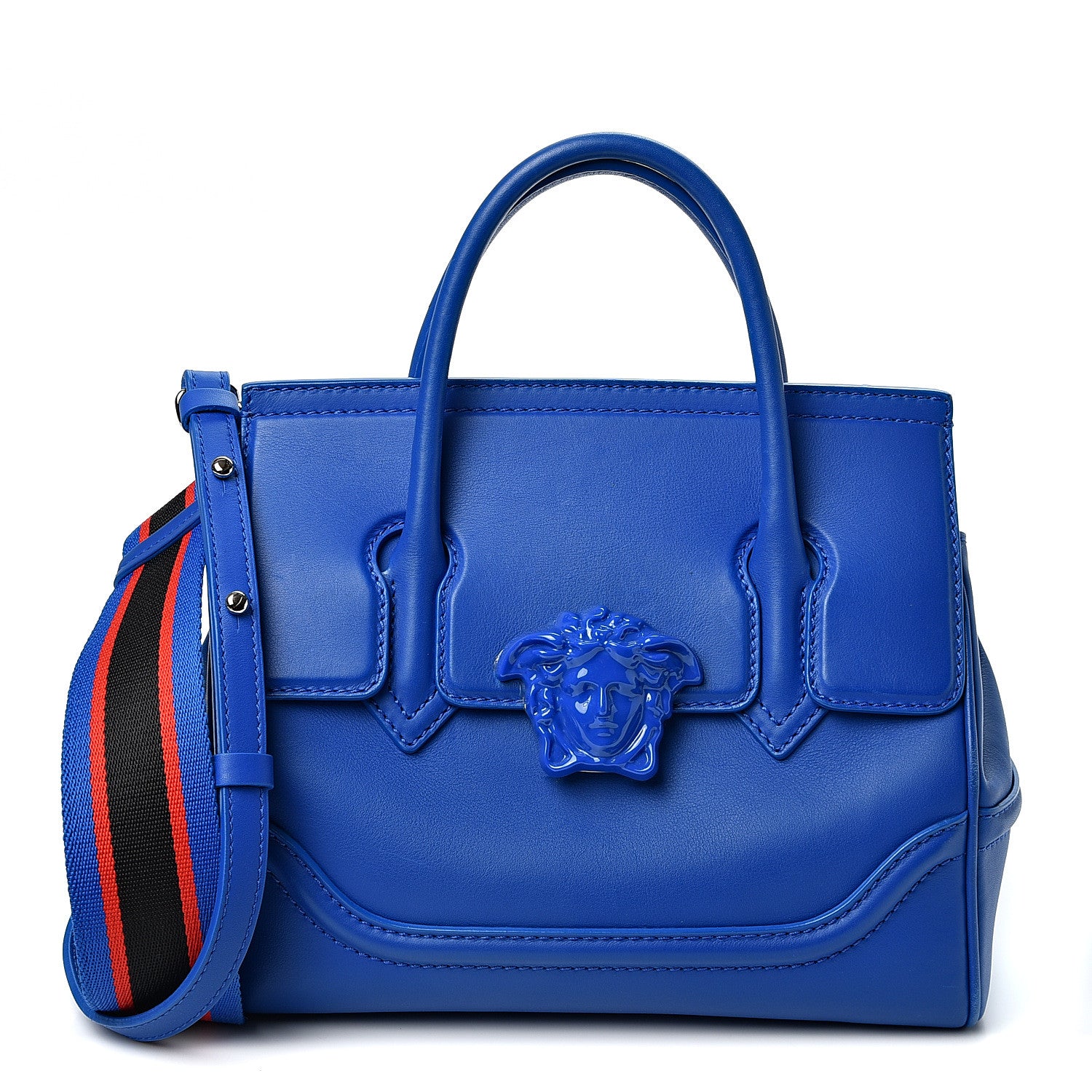 Versace Vitello Medium Palazzo Empire Bag Blue 1 of 9