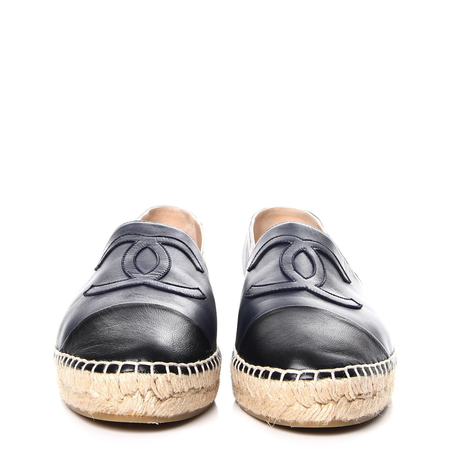 Lambskin CC Espadrilles 41 Navy Black