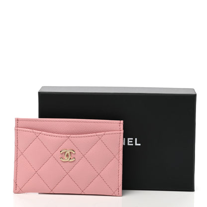 Chanel Caviar Quilted Card Holder Pink 8 of 8